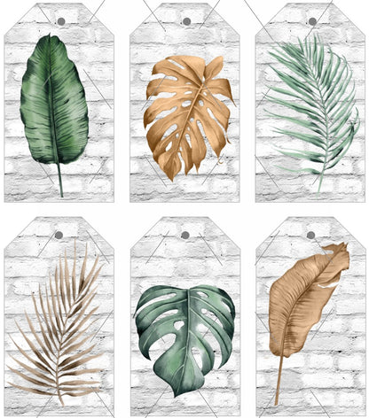 READY TO PRINT:  Gift Tags - Tropical