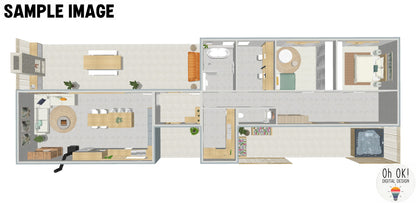 3D HOUSE PLANS:  Medium House
