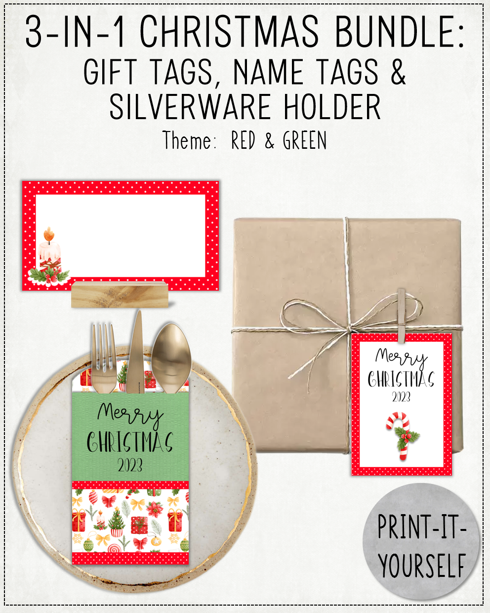 3-IN-1 CHRISTMAS 2023 BUNDLE - Red & Green