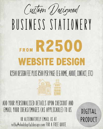 CUSTOM DESIGNED: Business Stationery - Website Design