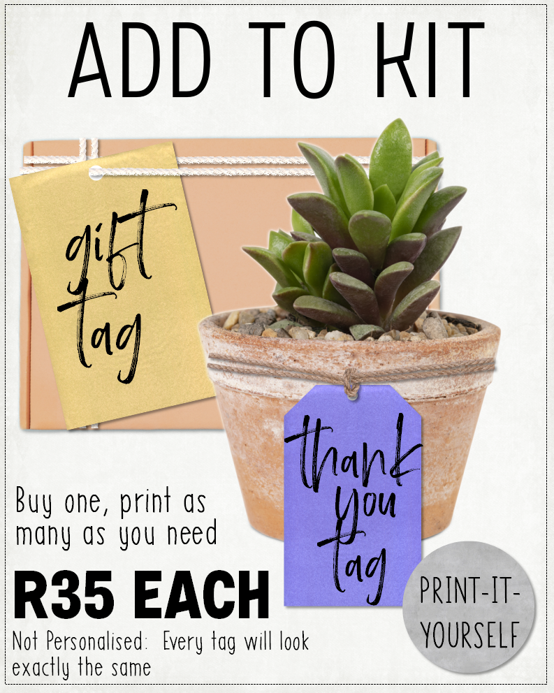 ADD TO KIT:  Gift / Thank You Tag - Not Personalised