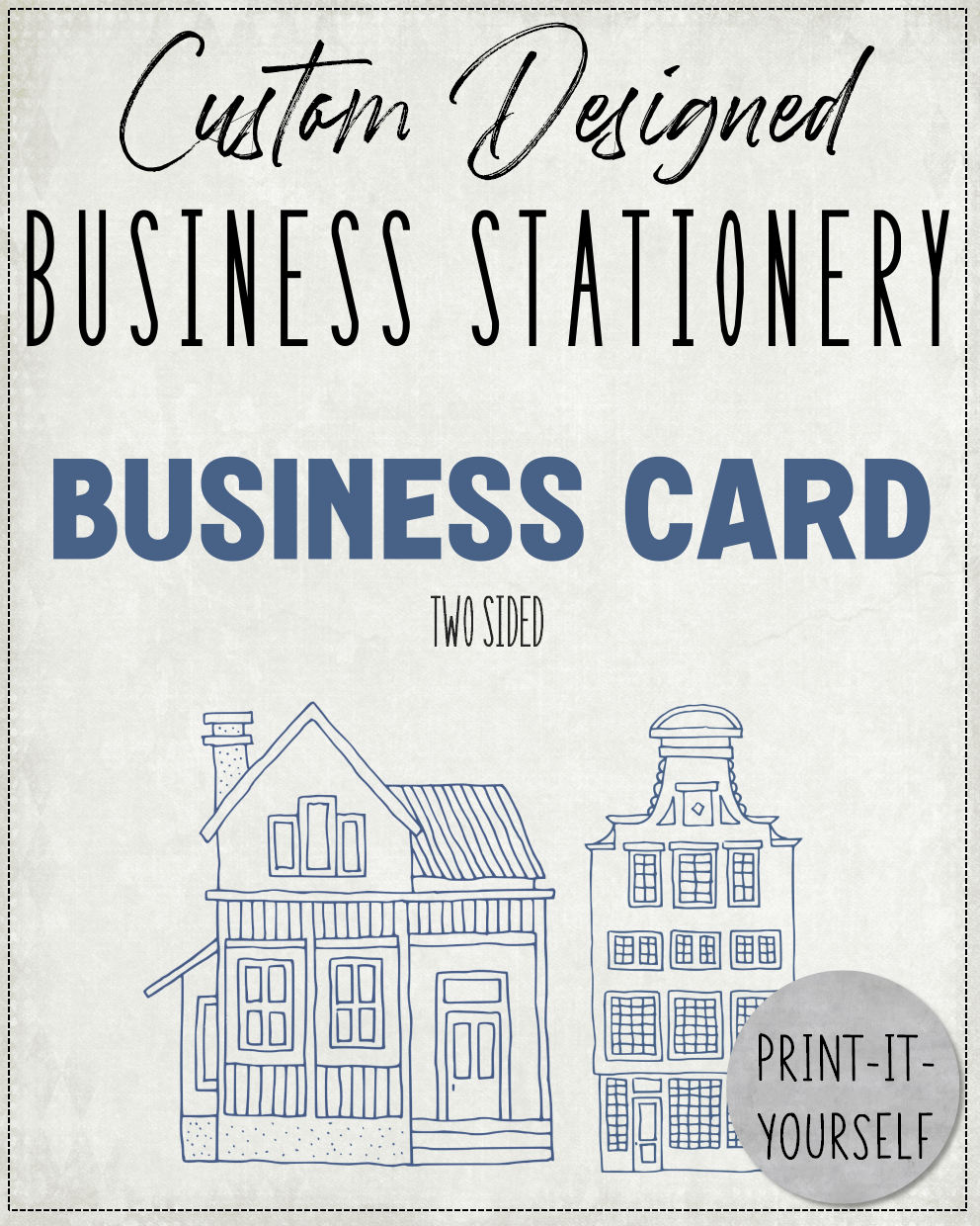 CUSTOM DESIGNED:  Business Stationery - Business Card (two-sided)