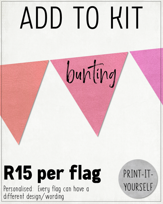 ADD TO KIT:  Bunting Flags