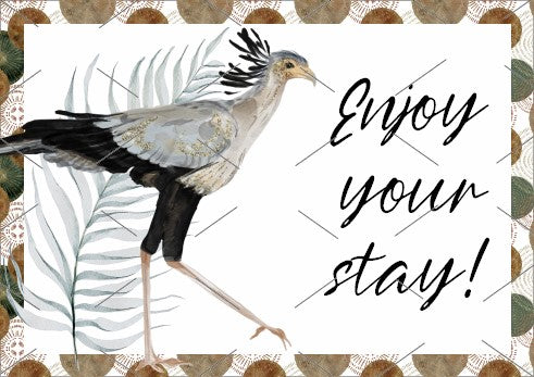 READY TO PRINT:  Enjoy Your Stay Cards - Africa 1