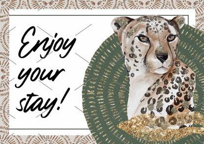 READY TO PRINT:  Enjoy Your Stay Cards - Africa 2