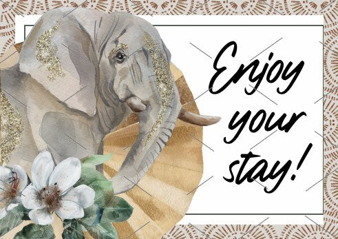 READY TO PRINT:  Enjoy Your Stay Cards - Africa 2