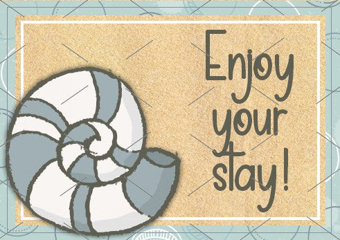 READY TO PRINT:  Enjoy Your Stay Cards - Beach