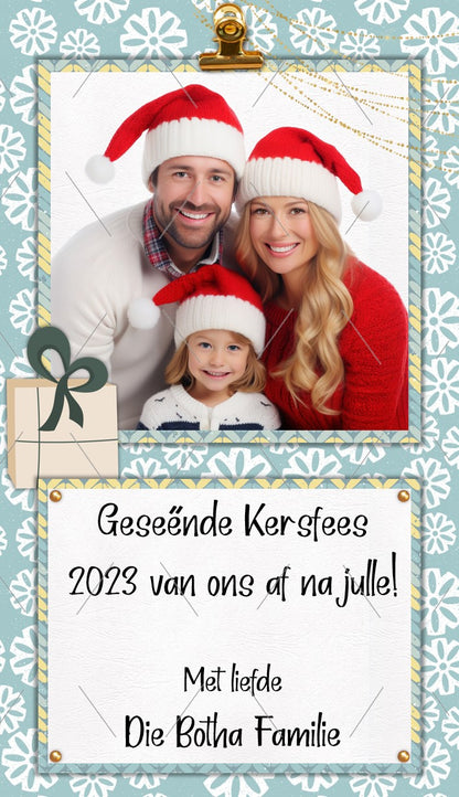 DIGITAL CARD:  Christmas Wishes 2023 - Christmas Gift (Afrikaans / English)