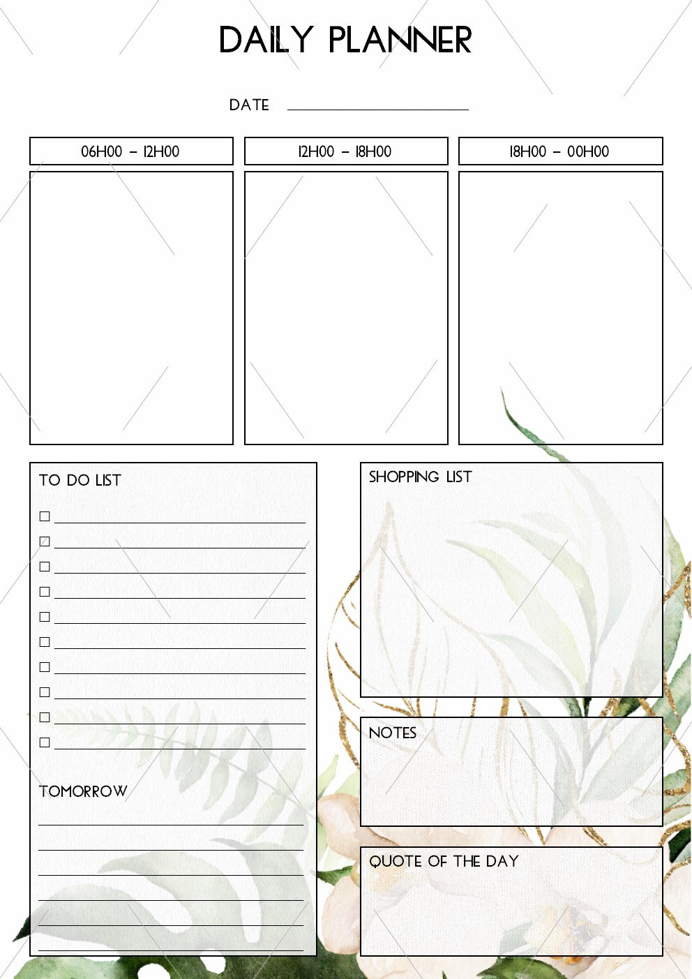 READY TO PRINT:  3-in-1 Planner - Goldenluscious
