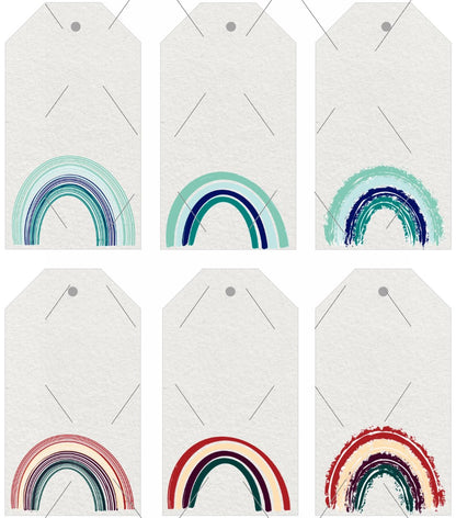 READY TO PRINT:  Gift Tags - Rainbow