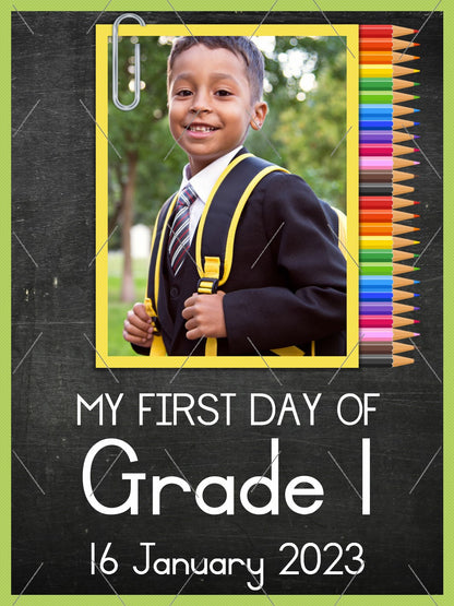 DIGITAL CARD:  1st Day of School - Grade 1 (English)