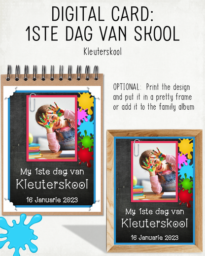 DIGITAL CARD:  1ste Dag van Skool - Kleuterskool (Afrikaans)