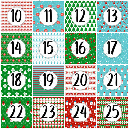 READY TO PRINT:  Advent Calendar - Homely Christmas