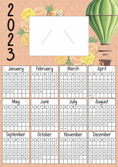 READY TO PRINT:   2023 Calendar - Happy