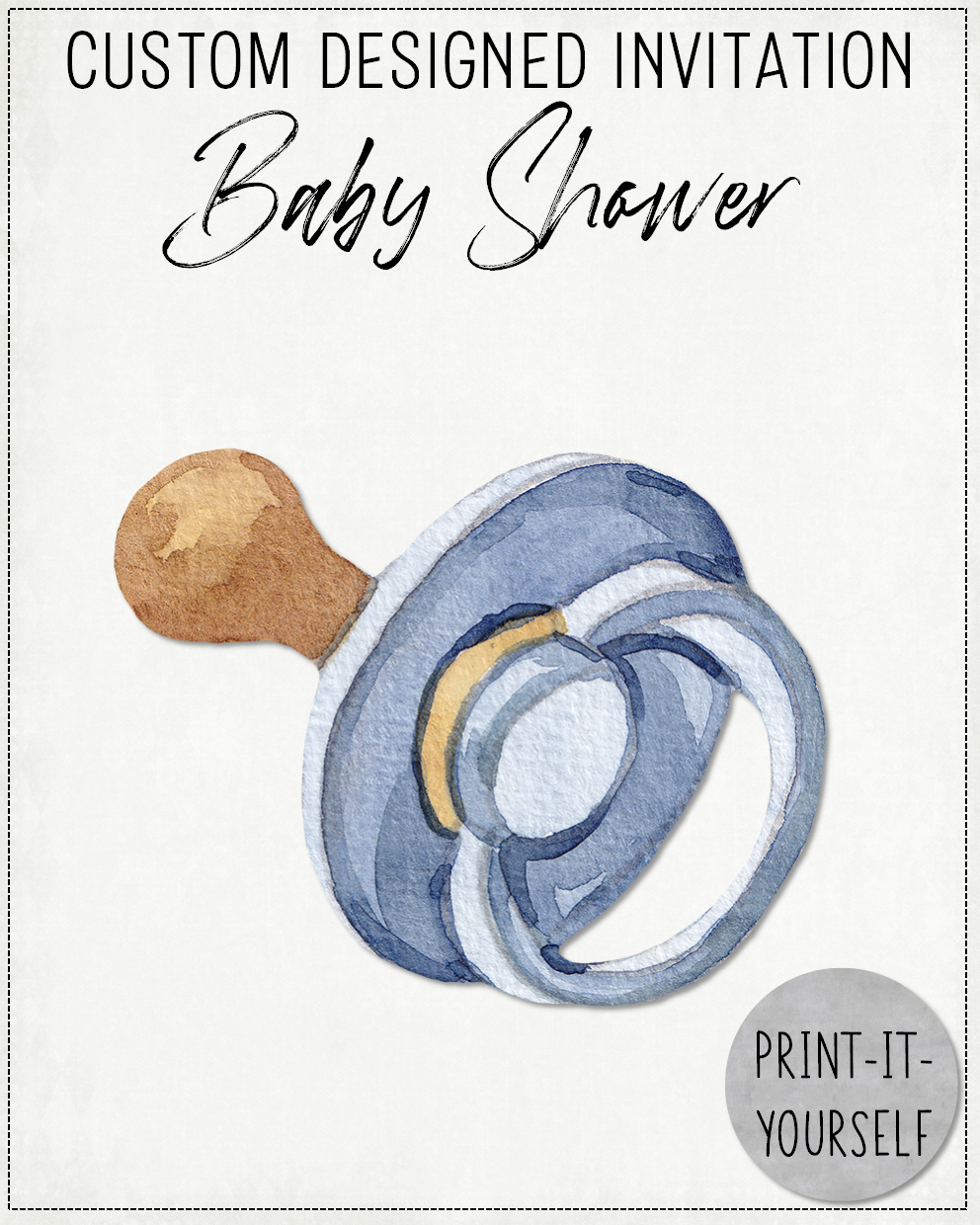 CUSTOM DESIGNED INVITATION - Baby Shower