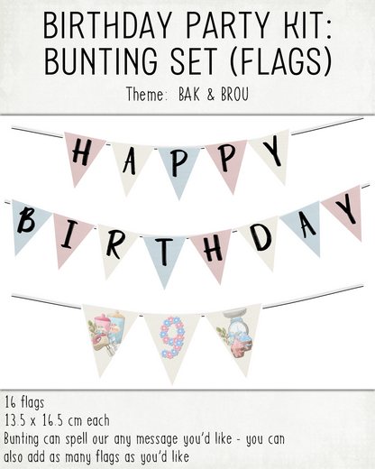 PRINT-IT-YOURSELF KIT: Birthday Party - Bake Party