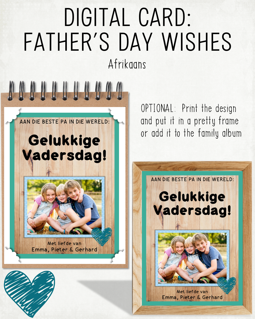 DIGITAL CARD: Father's Day Wishes (Afrikaans)