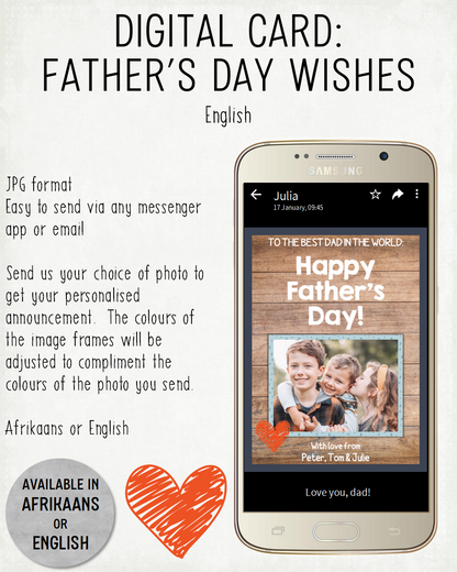 DIGITAL CARD:  Father's Day Wishes (English)