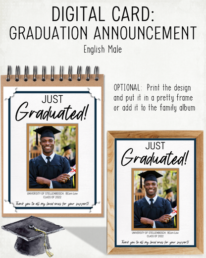 DIGITAL CARD: Graduation Announcement (English)